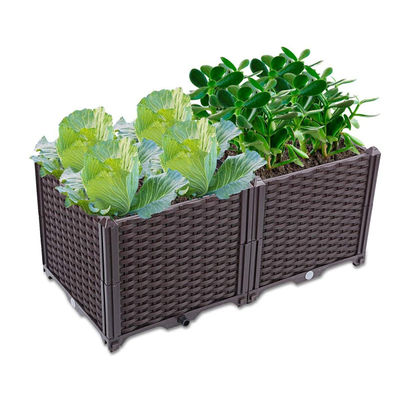 एंटी एजिंग सनस्क्रीन आयताकार प्लास्टिक सब्जी के बर्तन व्यापक रूप से पारिवारिक बागवानी बालकनी रोपण बक्से में उपयोग किए जाते हैं