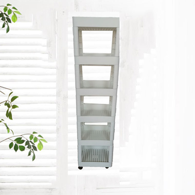 OEM ODM Retro 3 Storey  Plastic Kitchen Storage Trolley With Wheels  Remov Able